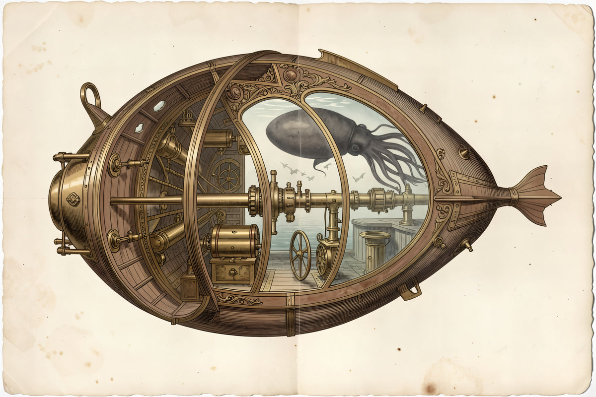 Cutaway of the Deep-Sea Vessel — Machines & Vessels collection