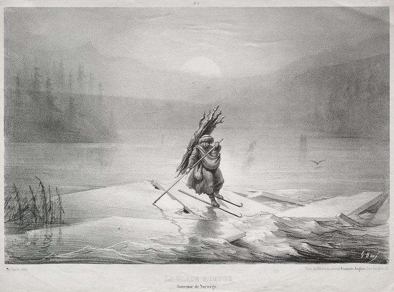 The Breaking Ice, Souvenir of Norway by Gustave Doré