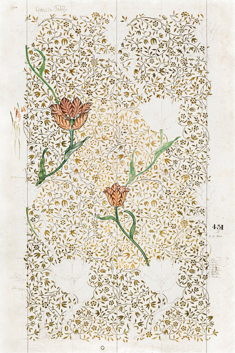 William Morris 's Garden Tulip (1885) famous artwork