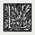 Love is Enough–Initial letter “L” entwined with Laurel Leaves (1866–1867) by William Morris