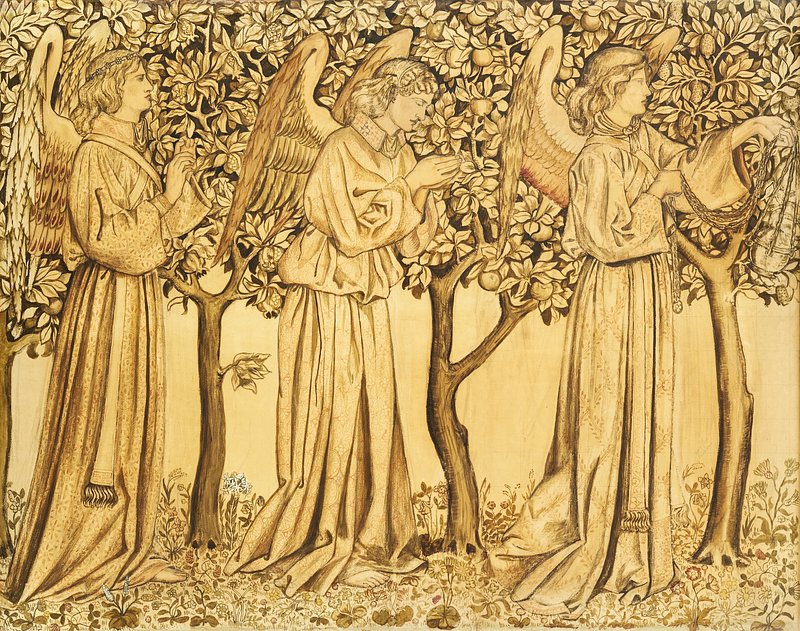 Tile Design–Processing Angels (1866) by William Morris