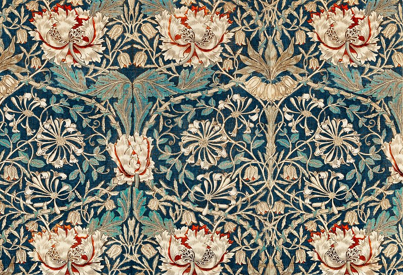 William Morris 's Honeysuckle (1876) famous pattern wallpaper