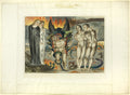 The Circle of the Thieves; Agnolo Brunelleschi Attacked by a Six-Footed Serpent. Inferno, canto XXV