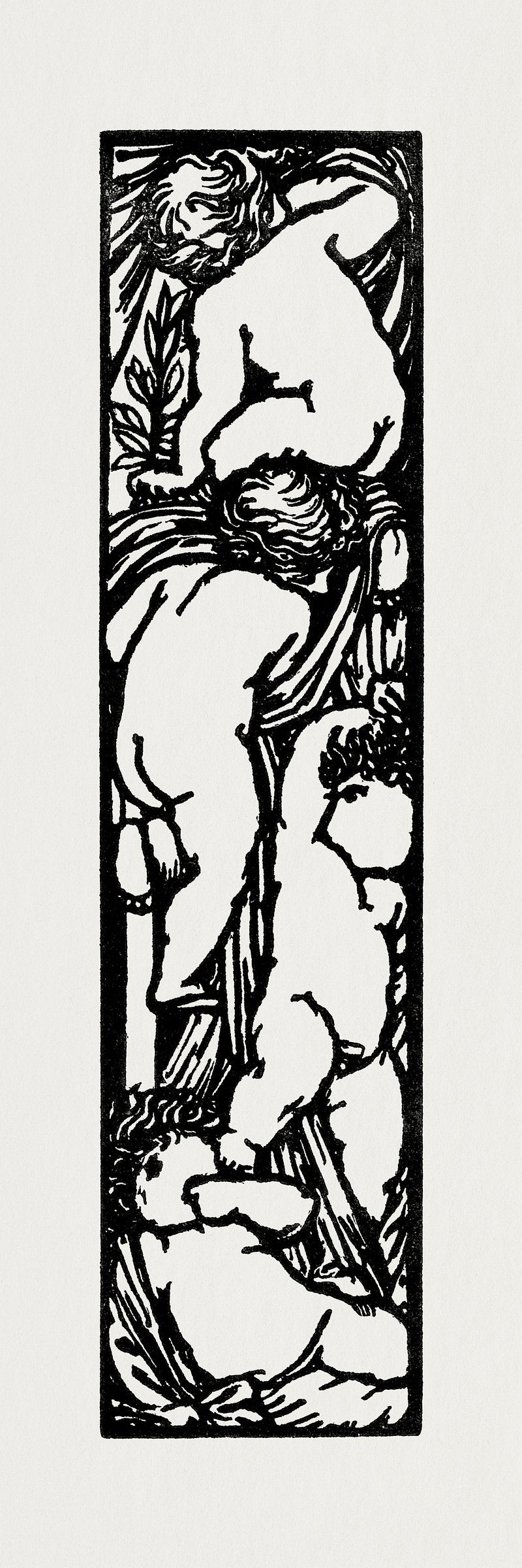 Love is Enough–Upright Border or Sidepiece with four Puti (1872) by William Morris