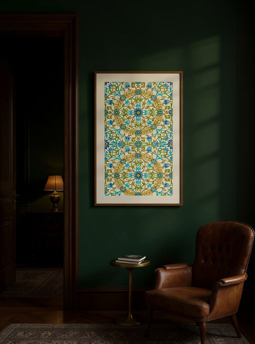 William Morris 's Vine (1873) famous pattern — in a room