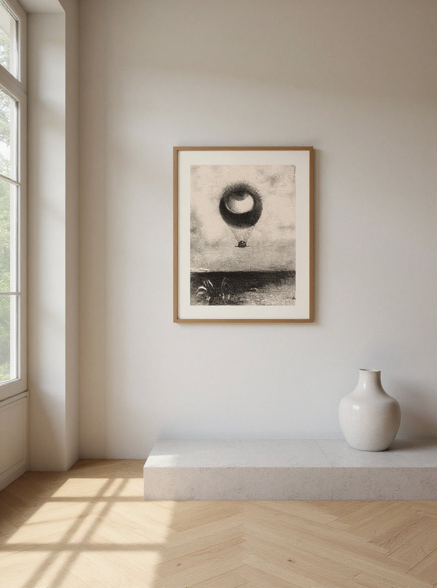 The Eye, Like a Strange Balloon Moves Towards Infinity, plate one from To Edgar Poe — in a room