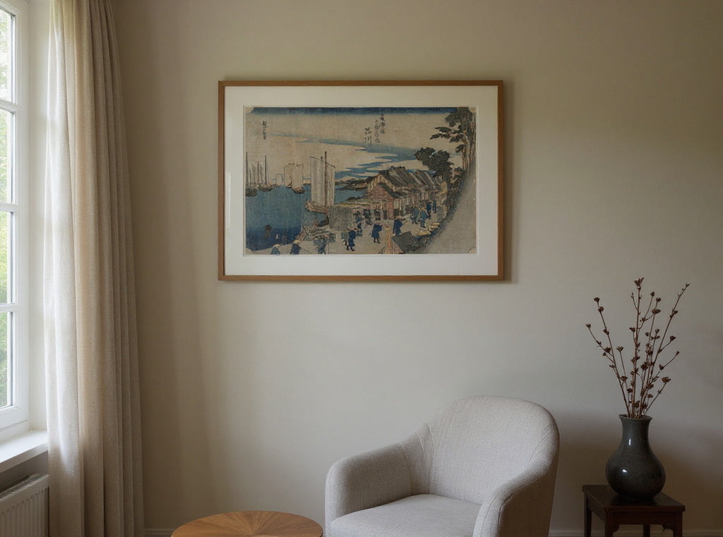 Shinagawa (from the series Fifty-three Stations of the Tokaido) — in a room