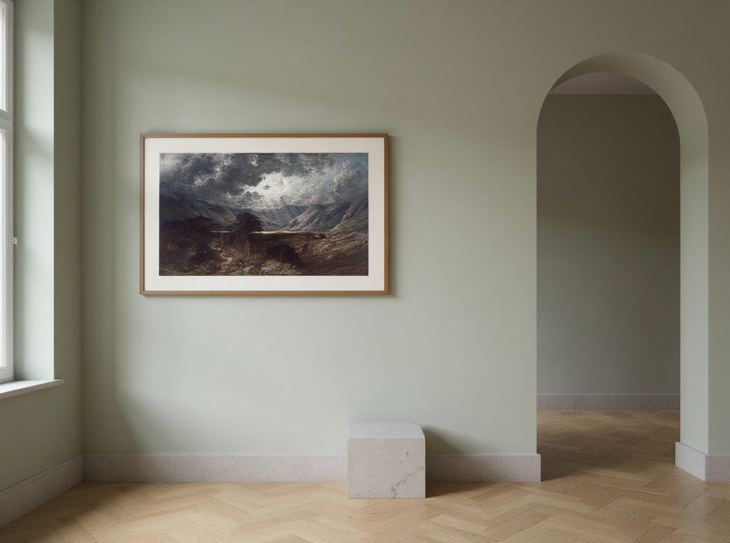 Loch Lomond (1875) painting in high resolution by Gustave Doré — in a room