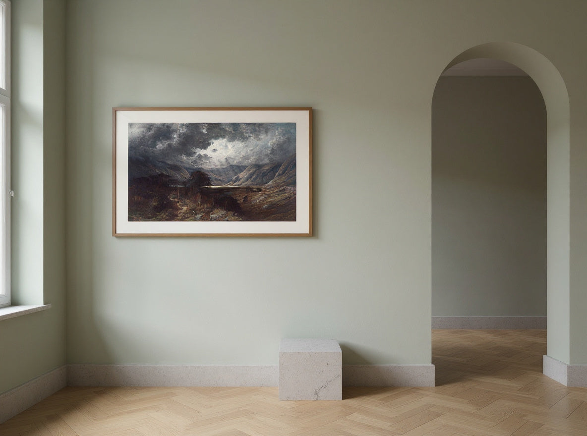 Loch Lomond (1875) painting in high resolution by Gustave Doré — in a room
