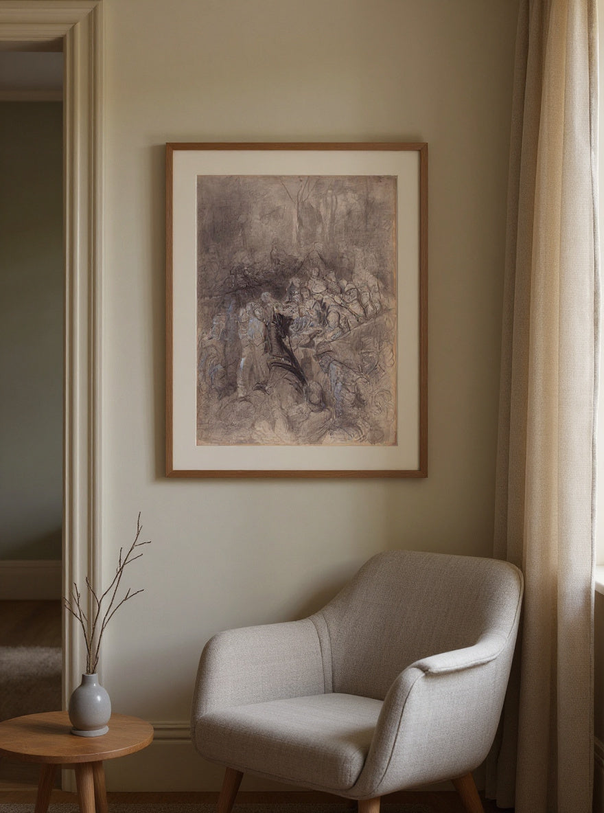 Derby Day by Gustave Doré — in a room