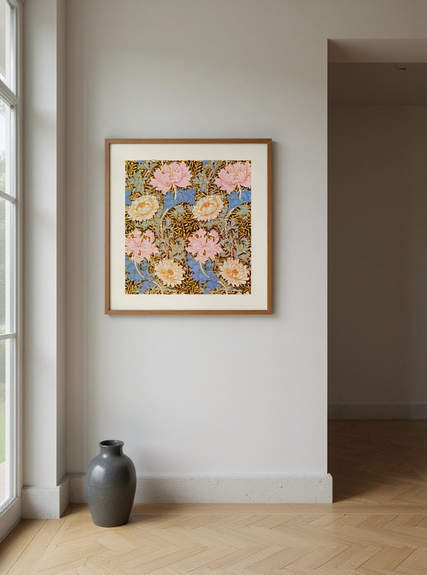 Chrysanthemum (1877) by William Morris — in a room