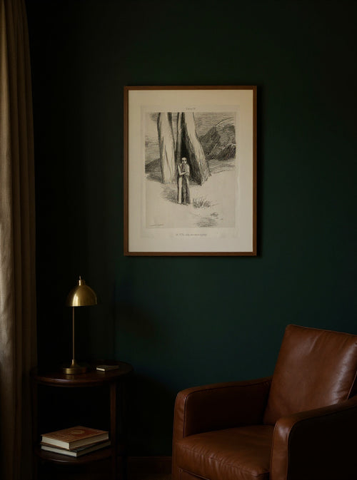 A Madman in a Dismal Landscape — in a room