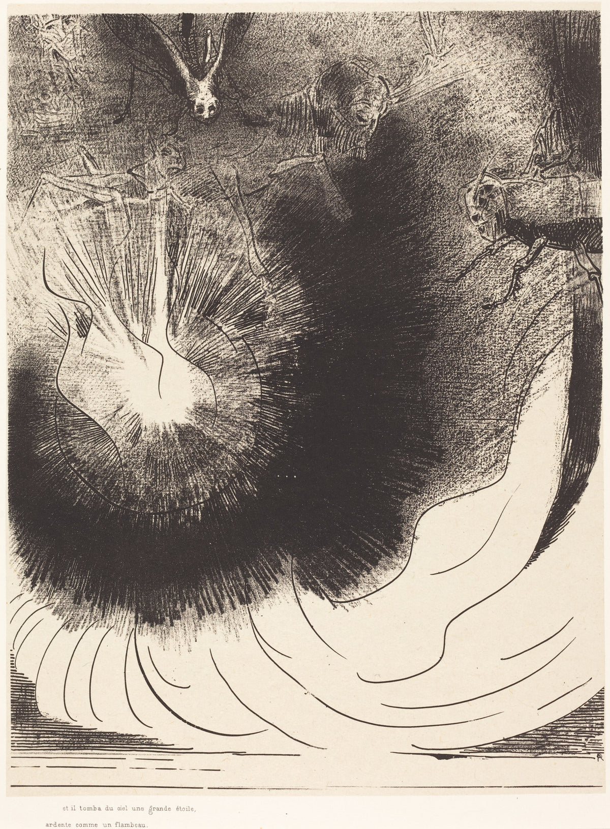 Et il tombe du ciel une grande etoile ardente (And there fell a great star from heaven burning as it were a lamp)