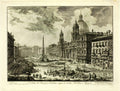 View of Piazza Navona above the ruins of the Circus of Domitian, from Views of Rome