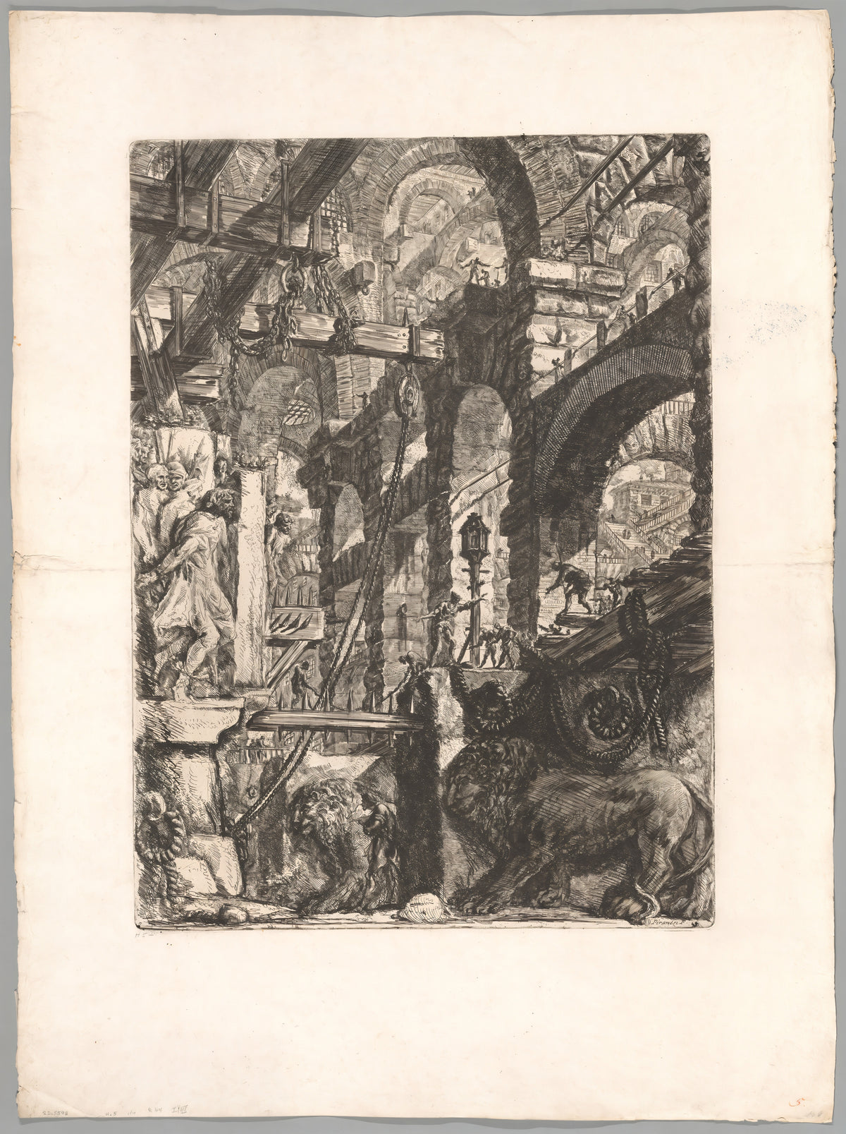 The Lion Bas-Reliefs, plate 5 from Imaginary Prisons