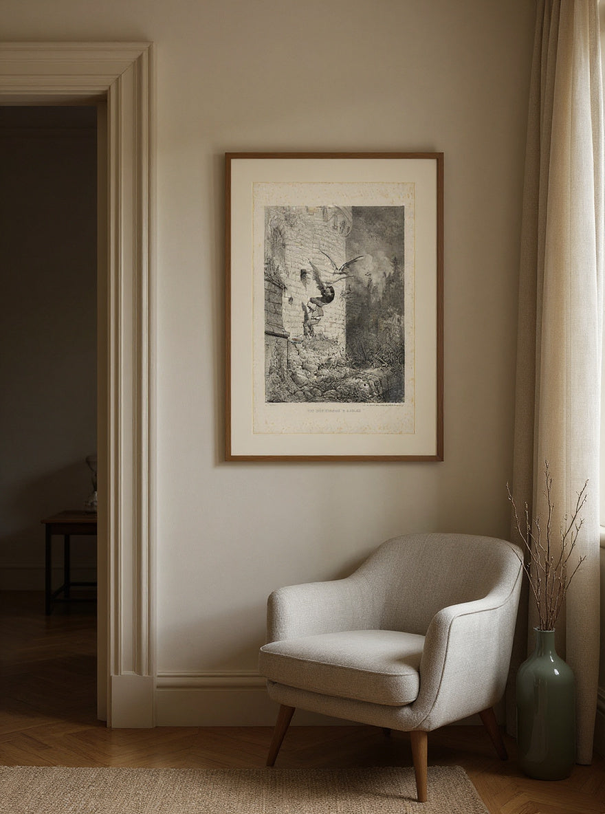 The Hunters of Eagles' Nests by Gustave Doré — in a room