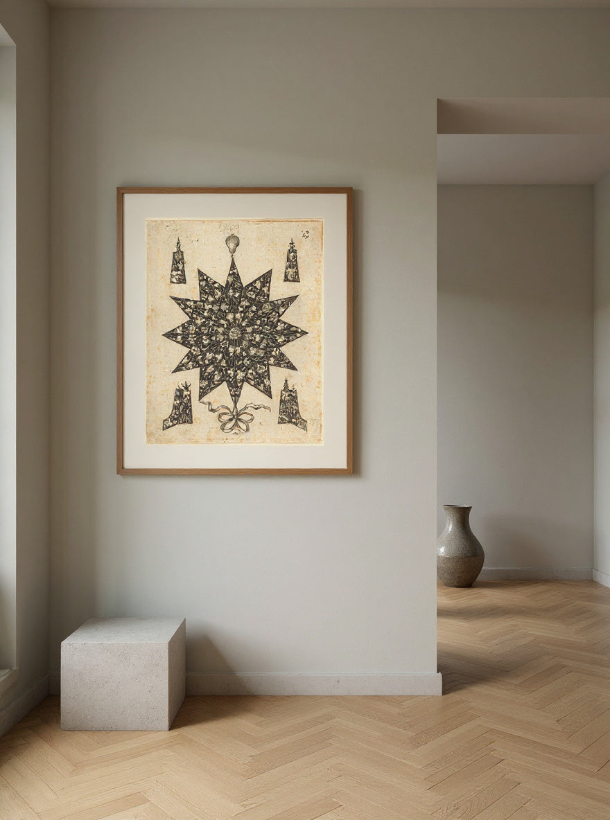 Star Embellished with Flowers — in a room