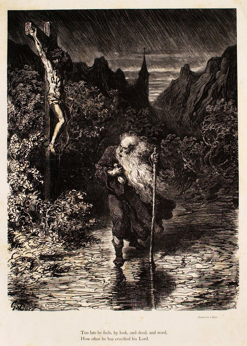 The Legend of the Wandering Jew, 2: Too late he feels... (1856) by Gustave Doré