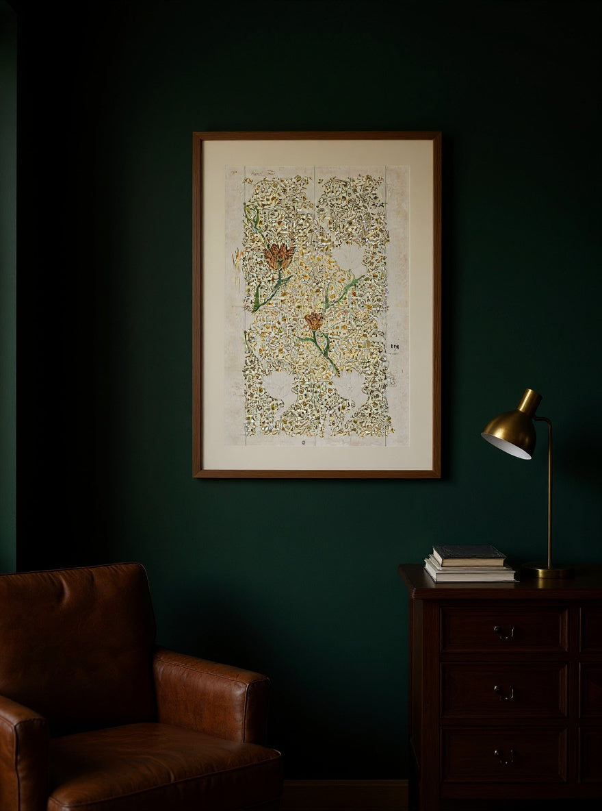 William Morris 's Garden Tulip (1885) famous artwork — in a room