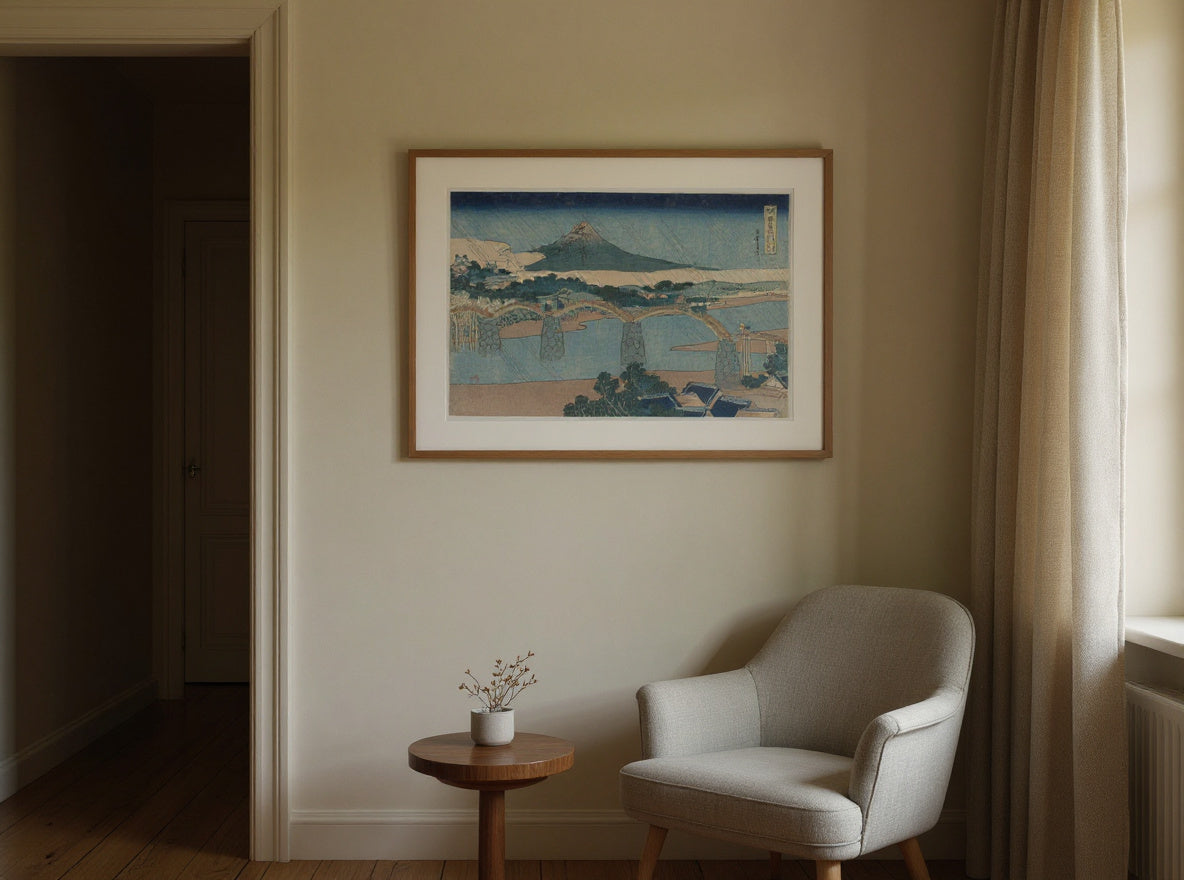 The Brocade Bridge in Suo Province (from the series Curious Views of Famous Bridges in the Provinces) — in a room