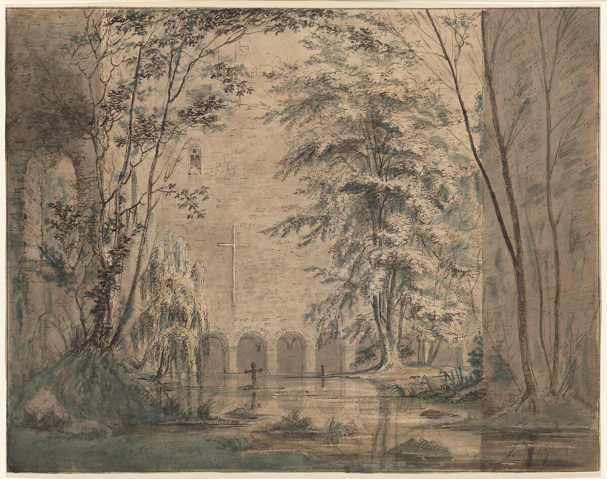 Inundated Ruins of a Monastery by Karl Blechen, circa 1824