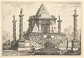 Imaginary Architecture with Camel and Figures by Pierre Moreau, 18th century