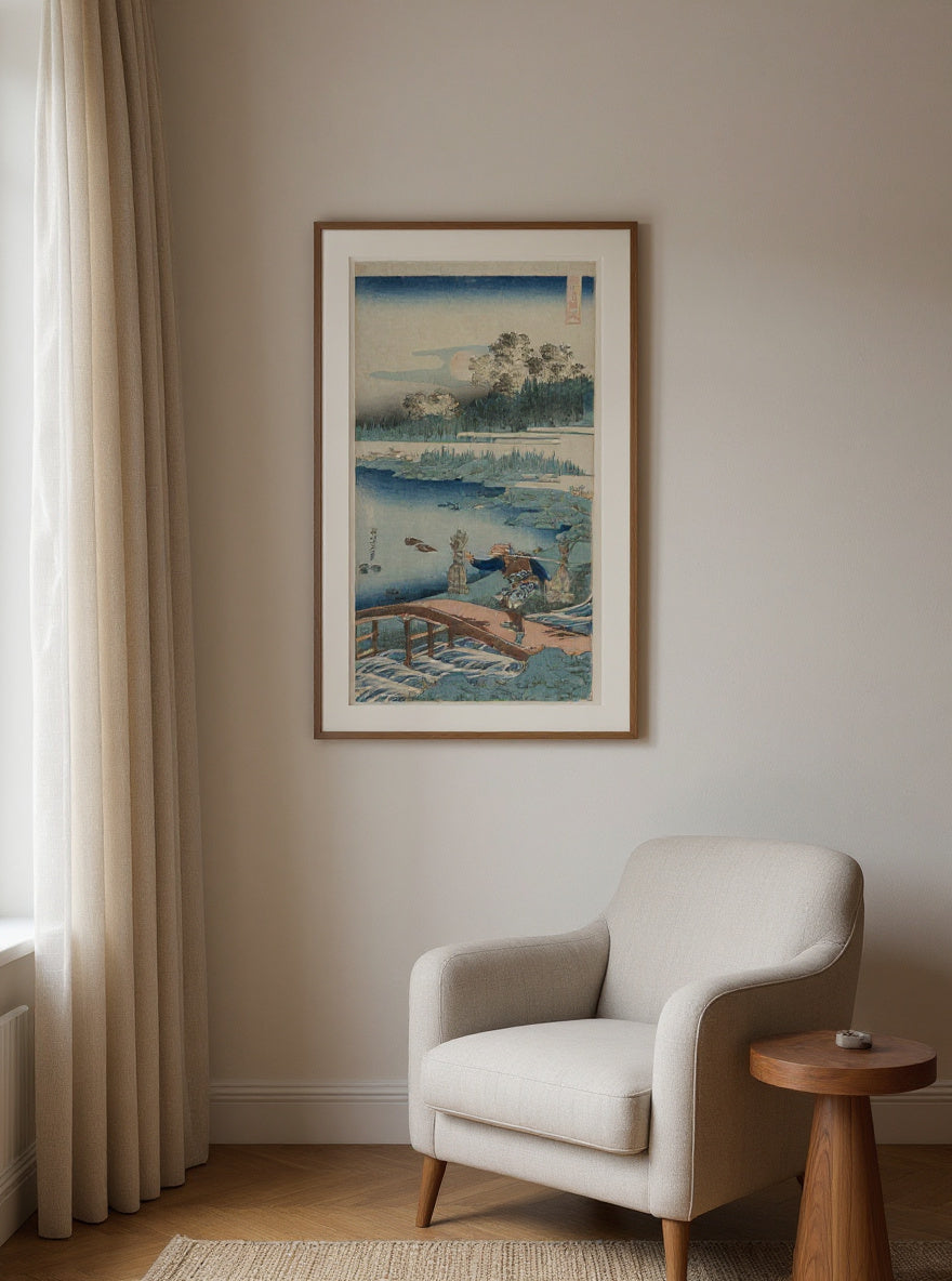 The Rush Gatherer, from the series A True Mirror of Chinese and Japanese Poetry — in a room