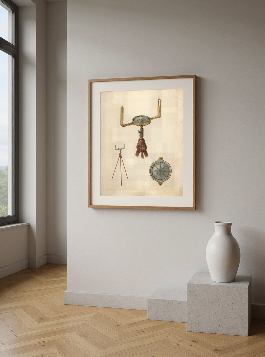 Surveyor's Compass — in a room