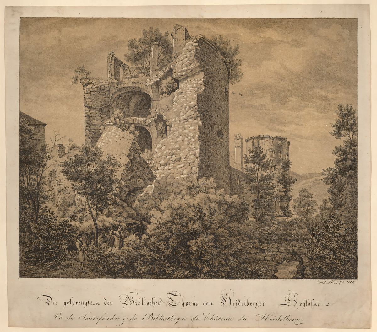Der Gesprengte und der Bibliotheke Thurm von Heidelberger Schloß (The Exploded Tower and the Library of Heidelberg Castle)