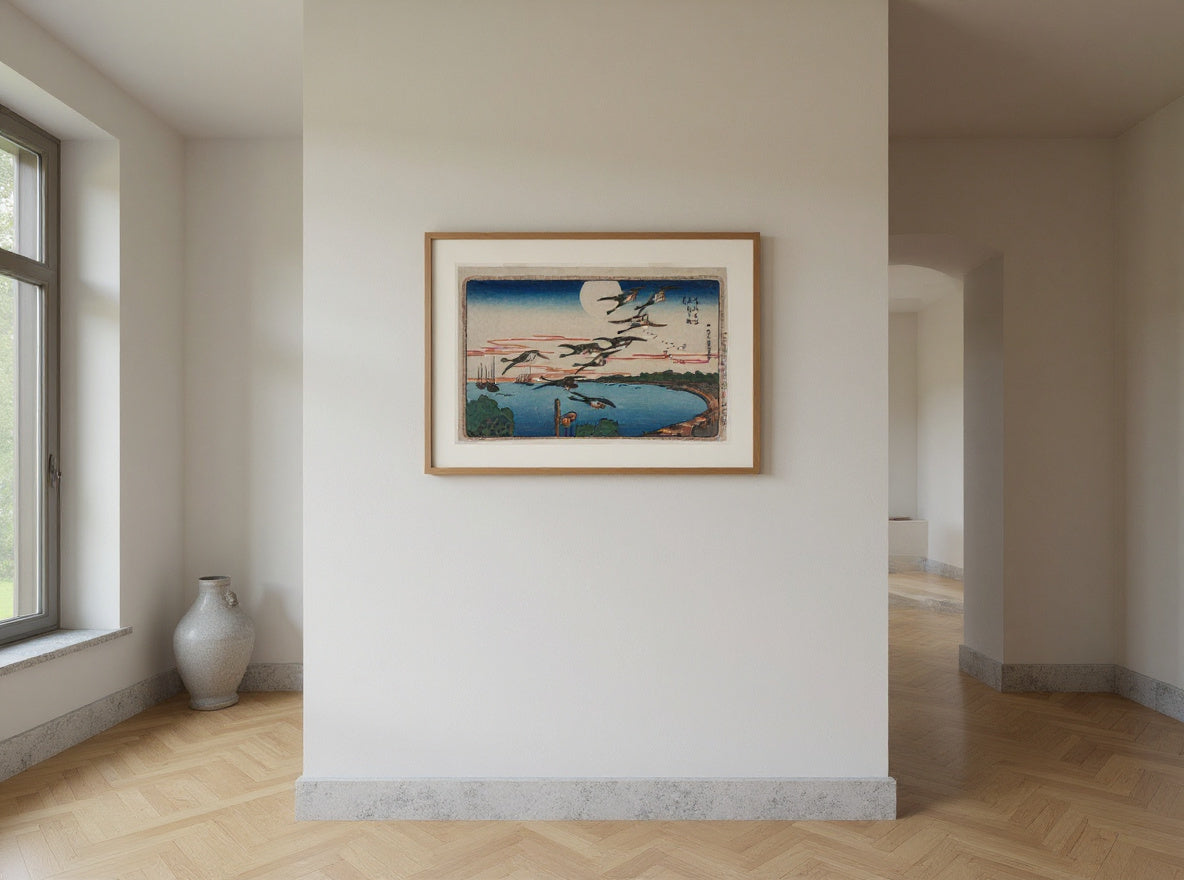 Full Moon over Takanawa, from the series Famous Places in the Eastern Capital — in a room