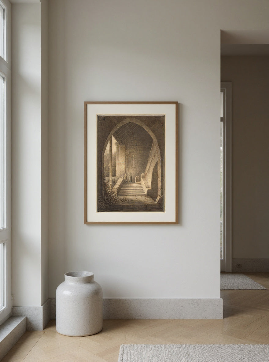 Outer Staircase of a Gothic Ruin — in a room