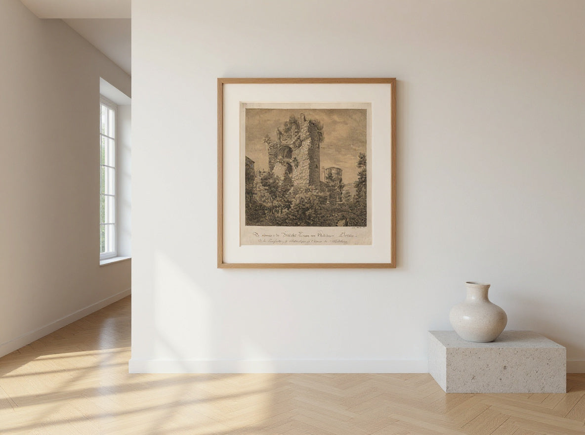 Der Gesprengte und der Bibliotheke Thurm von Heidelberger Schloß (The Exploded Tower and the Library of Heidelberg Castle) — in a room