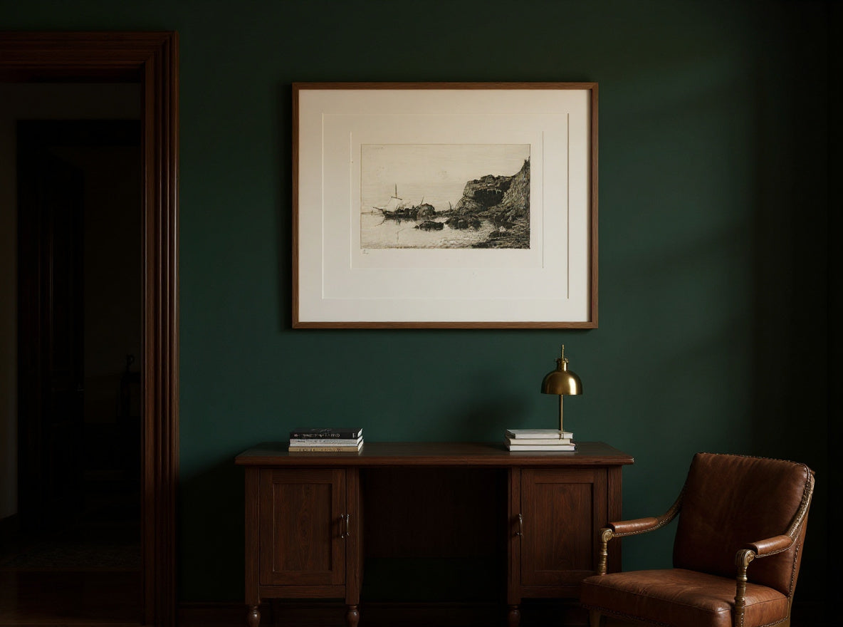 Fishing Craft Beneath the Collioure Cliffs — in a room